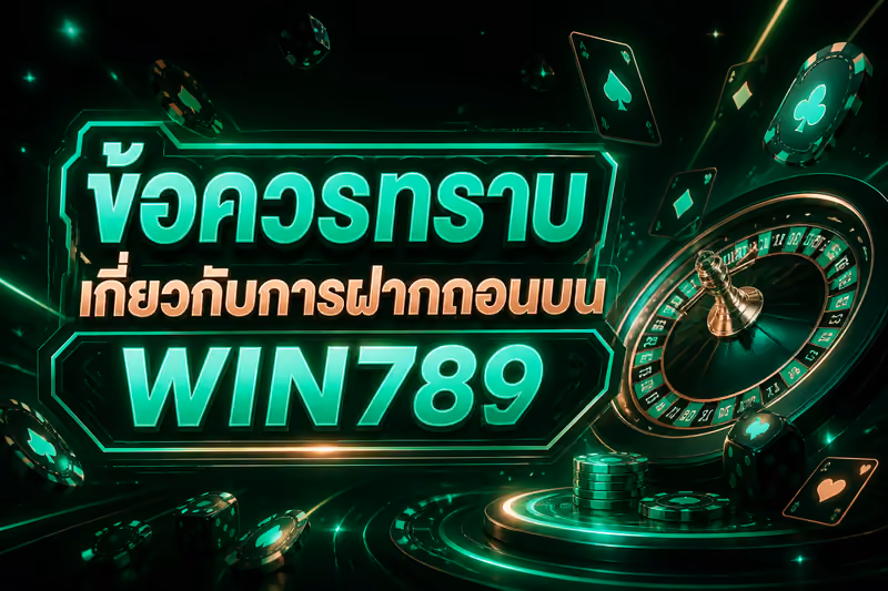 ข้อควรทราบเกี่ยวกับการฝากถอนบน WIN789